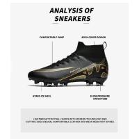 Zapatos de Fútbol Profesionales Ligeros Zapatillas de Fútbol de Cuero Resistente a la Desgaste - details 3