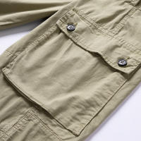 Pantalones Cargo cómodos informales para hombre, pantalones para correr de senderismo lisos y versátiles para otoño e invierno, nuevos pantalones deportivos elásticos con múltiples bolsillos para hombre - details 14
