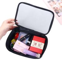Neceser de viaje con cremallera de nailon Simple para mujer, bolsa de almacenamiento para baño, estuche de maquillaje, bolsa de almacenamiento de cosméticos de malla - details 14