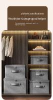 Nueva caja de almacenamiento de ropa gris con cubierta antipolvo, caja de almacenamiento de sujetador de gran capacidad, cajón de almacenamiento para el hogar - details 4