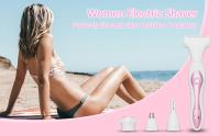 Maquinillas de afeitar eléctricas para mujer, recortadora de bikini, afeitadora inalámbrica 4 en 1 para mujer, removedor de pelo húmedo/seco con pantalla LED, kit de aseo indoloro para nariz, cuerpo y áreas íntimas - details 0
