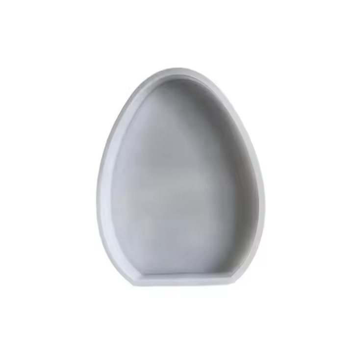Molde de silicona con forma de huevos de Pascua de dibujos animados, moldes grandes en blanco hechos a mano con forma de huevo, moldes para velas, molde de yeso de hormigón elegante, adorno de Pascua - 1