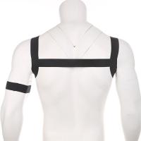 Lencería Correas De Arnés De Los Hombres Cuerpo Sexy De Pecho Disfraces Traje De Bondage De Alta Elasticidad Con Brazalete Club Nocturno De Hombre - details 2