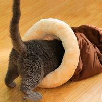 Accesorios para mascotas, saco de dormir cálido para gatos, suave, semi cerrado, estera para perrera, cama para gatos, cueva, túnel lavable, nido para gatos para interior - details 4