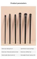 Set De 6 Pinceles De Maquillaje Para Los Ojos Profesionales Suaves Contorno Sombra De Ojos Línea De Ojos Pestañas Herramienta De Belleza Femenina Material De Pelo De Lana - details 5