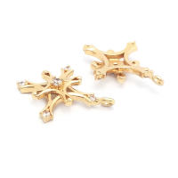 Colgantes de Cruza de Latón Dorado de 18K Joyería DIY Hallazgos de Collares y Pendientes - details 14