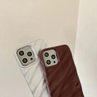 Funda de Teléfono de Cinta Ondulada a la Moda para iPhone Silicona Suave, a Prueba de Golpes, Color Caramelo Fosco - details 5