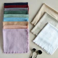 Servilletas cuadradas de lino y algodón hechas a mano, servilletas de tela con flecos para Decoración de mesa, banquete de boda, fiesta de Navidad, suministros de cocina, 4 piezas - details 6