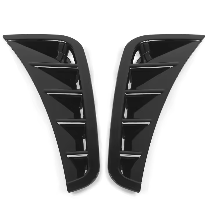 Reemplazo de adaptaciones de coche de alerón de coche Canard de parachoques delantero negro para Benz Clase C W205 AMG Line 2019+ - 1