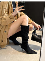 Nuevas botas de tacón de aguja de gamuza botas de mujer - details 24