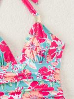 Bañador De Una Pieza Con Estampado De Leopardo Para Mujer, Bañador Con Escote Halter, Espalda Descubierta Sexy, Moda increíble Para Mujer - details 14