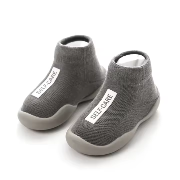 Zapatos de primeros pasos para bebé, niño pequeño, niño y niña, suela de goma suave, zapatos casuales descalzos, botines de punto antideslizantes - 1