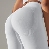 Hamidou-mallas deportivas para mujer, pantalones de Yoga de cintura alta, sin costuras, para correr, Fitness y entrenamiento - details 13