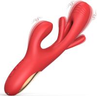LOVENOTE-consolador vibrador de conejo, Juguetes sexuales, masajeador del punto G, 3 en 1, 14 vibraciones y 7 lengua para lamer - details 7
