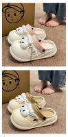 Zuecos con aumento de altura de suela suave de EVA para mujeres, estudiantes, parejas, zapatillas cerradas de playa de verano al aire libre - details 10