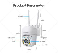 Cámara IP WiFi SHIWOJIA Yccc365 1080P con visión nocturna automática rastreadora cámara de seguridad inalámbrica para interior y exterior con monitor de audio y movimiento - details 8