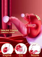 Leten-vibrador 4 en 1 para adultos, juguete sexual para mujeres, consolador de empuje de lengua con temática de rosas, herramienta estimuladora de succión de clítoris para parejas femeninas - details 4