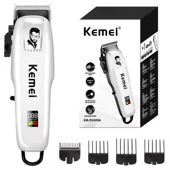 Kemei-cortadora de pelo inalámbrica para hombre, máquina de corte de pelo profesional, eléctrica, ajustable, Original - 1