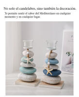 Adornos Decorativos de Candelabros de Piedra Estilo Mediterráneo Artesanías de Mesa de Exhibición de Estrellas del Mar de Madera Doble Color Opcional - details 7