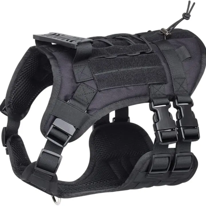 Arnés Táctico para Perros Medianos, Chaleco de Entrenamiento Militar Ajustable, Entrenamiento para Perros, Caminar, Correr - 1