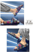 Zapatillas de verano para mujer, zapatos de playa al aire libre, sandalias suaves de EVA, plataforma gruesa, zapatos antideslizantes de ocio para baño interior para mujer - details 11
