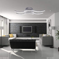Lámpara de Techo LED Moderna en Forma de Onda de Aluminio GAHADA 12W 18W 24W - details 0