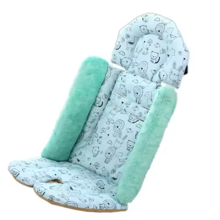 Cojín para cochecito de bebé con patrón de dibujos animados, cojín para asiento de bebé, accesorios para cochecito, alfombrilla para asiento de coche, forro para asiento de coche - 1