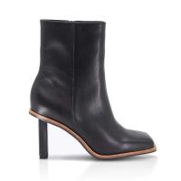 Botas medias hasta el tobillo de estilo occidental para mujer, tacones altos, Material superior de cuero, fabricante directo, 2024 - details 0