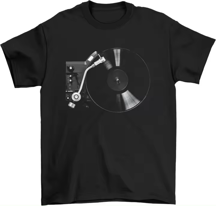 TOCADISCOS DJ-Camiseta Unisex de algodón orgánico para hombre o mujer, banda para Festival de instrumentos de música - 1