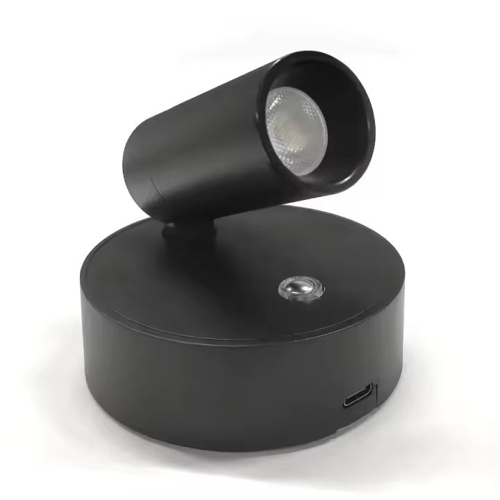 Foco LED inalámbrico para interiores, lámpara de pared magnética recargable, luz de imagen infinitamente regulable en 3 colores, función de control remoto con temporizador, foco para plantas, obras de arte, dormitorio, oficina - 1