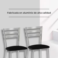 Dos sillas de cocina, metal, negro, altura de asiento 45 cm - details 3