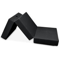 Colchón Plegable para Invitados con Cierre y Asa, Espuma de Gran Densidad y Funda en Tejido Transpirable Gris Oscuro, 90 x 190 - details 0