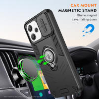 KEYSION-funda de armadura a prueba de golpes para Xiaomi Redmi 12, 4G, 5G, anillo de protección de cámara deslizante, soporte de teléfono, cubierta trasera para Redmi 12 5G - details 2