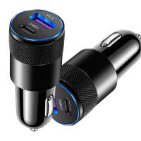 Cargador de Coche USB 3.1A Cuerpo de Metal con 2 Puertos y Luz Indicadora - details 0