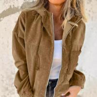 Chaquetas con capucha para mujer, abrigos informales, otoño - details 2
