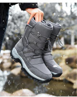Botas de nieve cálidas y afelpadas para hombre, botines informales de alta calidad, impermeables y antideslizantes, para senderismo y trabajo en invierno - details 12