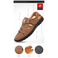 Sandalias de verano para hombre, zapatos suaves de cuero, antideslizantes, Punta cerrada, transpirables, secado rápido - details 1
