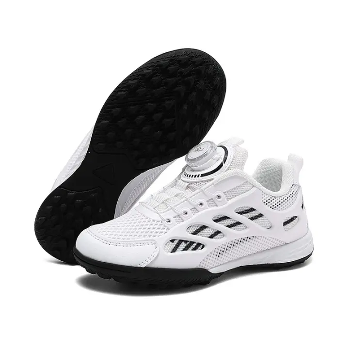 ⭐ 🔥 ⭐ Nuevo botón giratorio zapatos de fútbol para niños niñas escuela primaria niños juego tf uñas rotas niñas zapatos de entrenamiento - 1