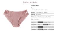 5 unids/set de bragas de algodón para mujer, bragas sexis de encaje, lencería acanalada de algodón, ropa interior calada femenina, calzoncillos de tiro bajo, M-2XL - details 8