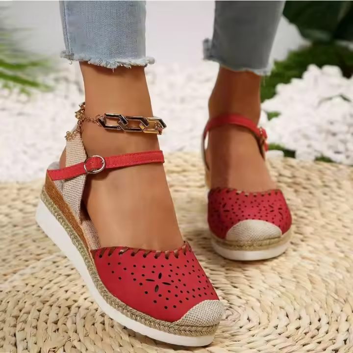 Sandalias de mujer con cuña y tacón alto verano Atos - 1