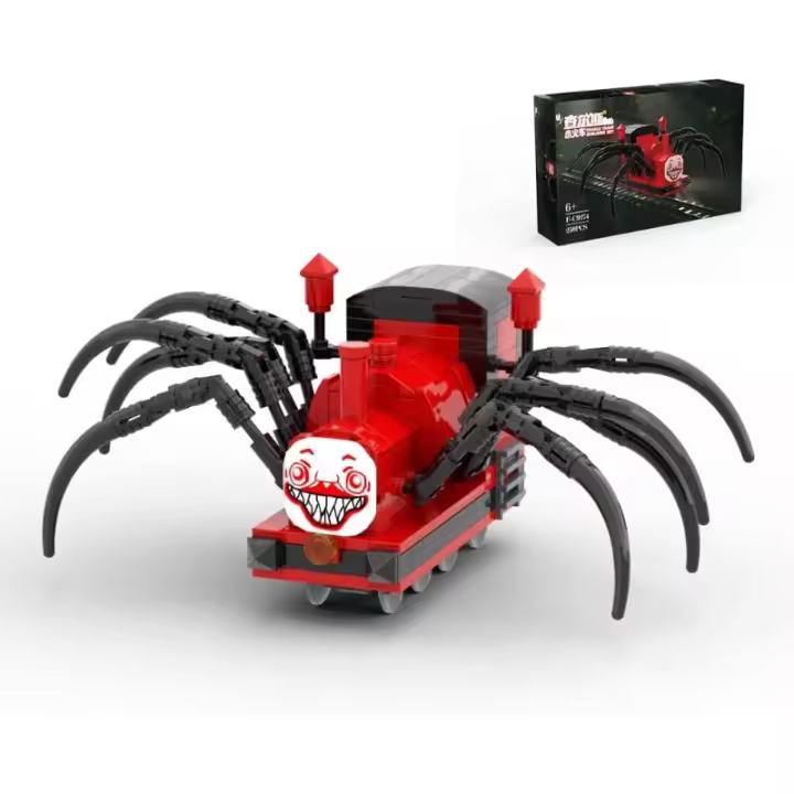 Juego de bloques de construcción de tren de terror, juguetes de modelos de Charles, tren monstruo, persiguiendo a ti - 1
