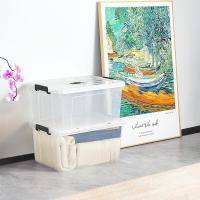 Caja de Almacenamiento de Plástico Transparente Segura y Duradera 90L*4 Diseño Apilable Resistente - details 16
