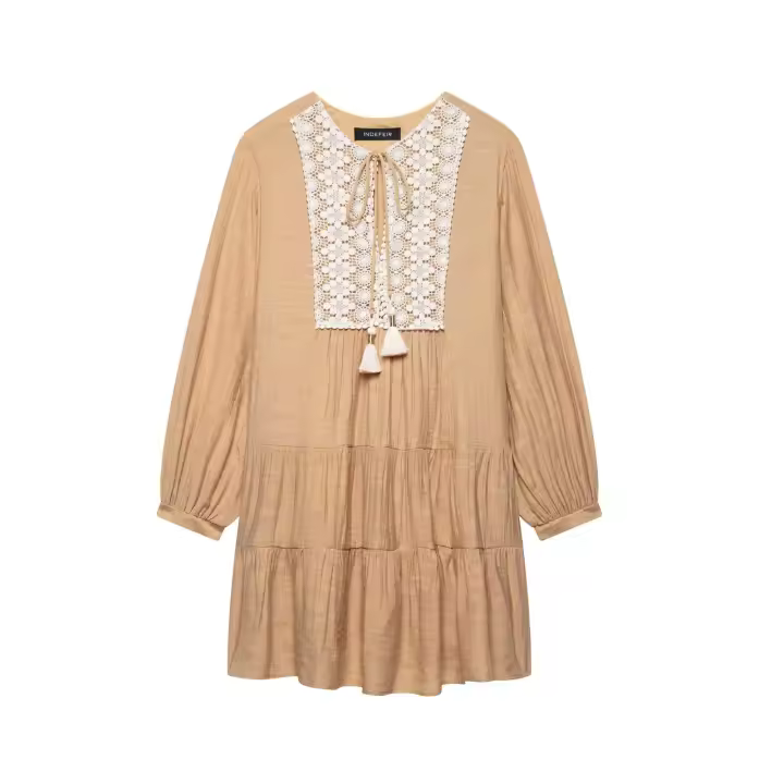 La ropa de las mujeres europeas y americanas es popular, mini vestido decorativo bordado en el pecho de moda europea y americana - 1