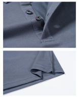 Polos de Verano de Algodón 100% Camiseta de Cuello Elegante para Hombres Manga Corta Alta Calidad - details 7