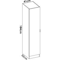 Essen Armario ropero de 1 Puerta, Madera de ingeniería, Roble Natural, 184x41x52 cm - details 3