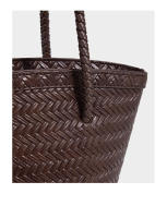 Nuevo bolso de hombro tejido retro para mujer, bolso tipo cubo, bolso tipo cesta de verduras portátil para vacaciones junto al mar - details 35