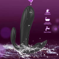 Control remoto inalámbrico Mariposa vibrando calcetines Dildo portátil Vibrador anal Masaje de próstata con función de solapa Masturbación de adultos Juguetes sexuales Enchufe del culo - details 5