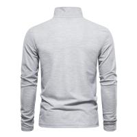 Polos hombre manga larga ropa hombre día del padre 2025 nuevos hombres ciervos bordado Polo camisas Color sólido manga larga negocios sociales hombre - details 4