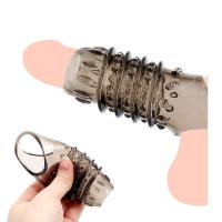 Leten-anillos de silicona para hombre, retardante de eyaculación, erección más fuerte, suministros para adultos, anillo con boquilla de lino, Juguetes sexuales para hombres - details 1