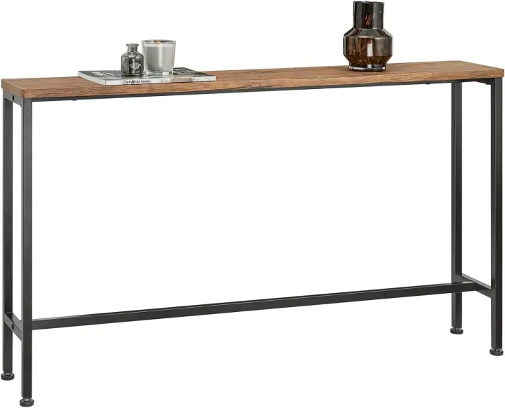 Mesa de Entrada Recibidor Mesa de Consola MDF y Hierro 120 x 80 x 20 cm FSB19-XL-N ES - 1